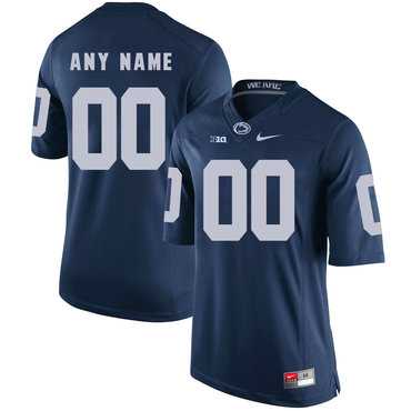 Men's Penn State Nittany Lions Customized Navy College Football Jersey-0